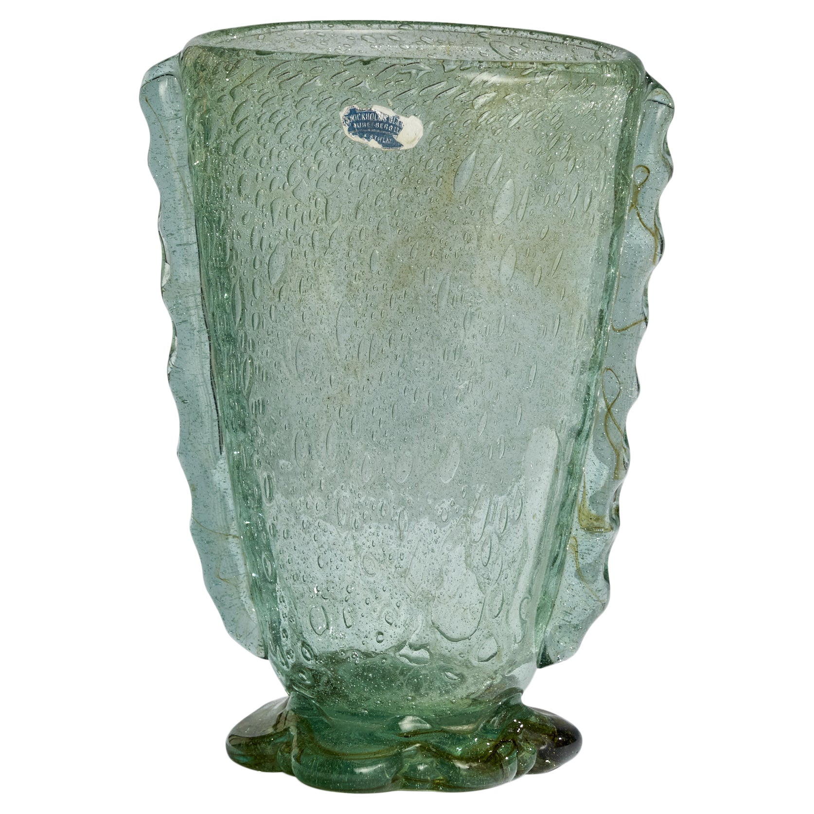 Ture Berglund, Vase, Verre, Suède, années 1940 en vente