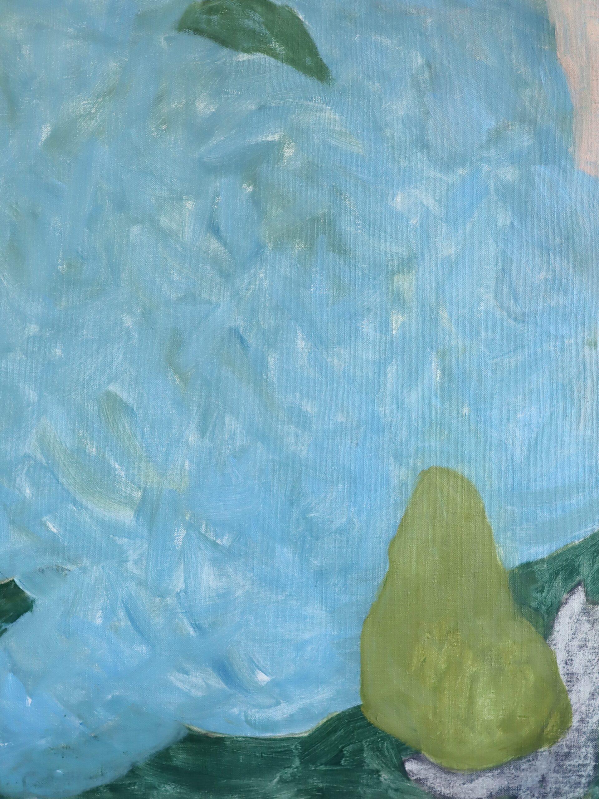 1964 Vintage Modernist Abstrakte Landschaft Ölgemälde - Whispers of Blue im Angebot 6