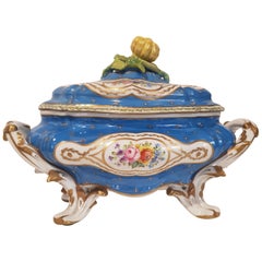 Tureen, Hand Decorated Signed "Porcellain de Paris"