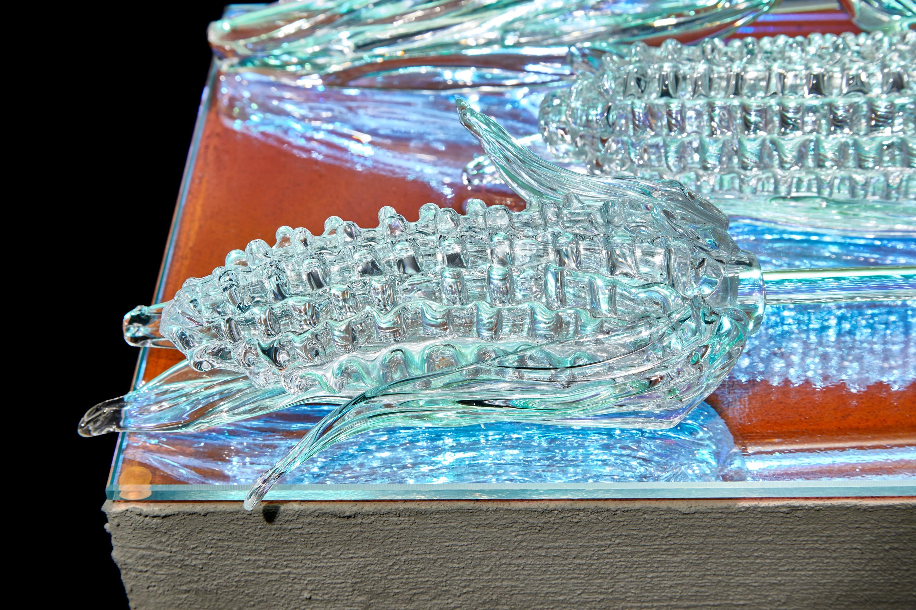 Fait main Turf - Harvest, une installation d'art en verre d'une nature morte par Elliot Walker en vente