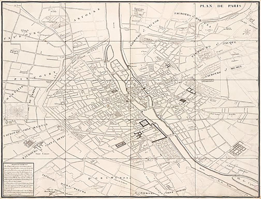 Turgot Map of Paris In Good Condition For Sale In Bridport, CT