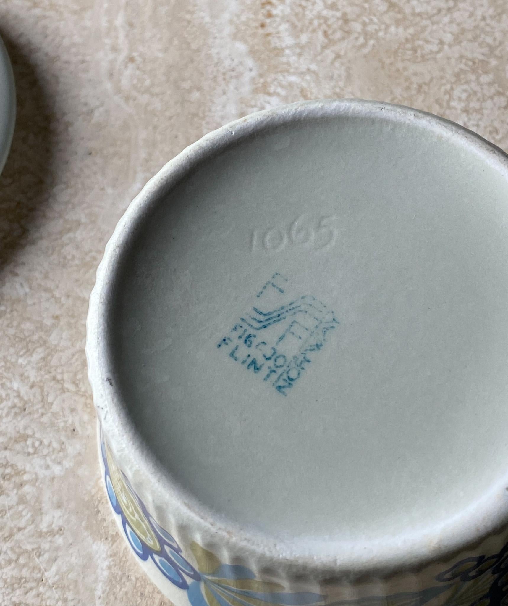 Céramique Pot à couvercle Turi Gramstad Oliver pour Figgjo Flint, Norvège, vers les années 1960  en vente