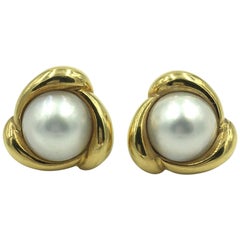 Turi Mabe Pearl and Gold Earrings