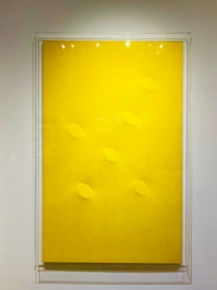 6 ovali gialli, acrylic on shaped canvas,