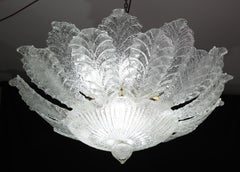 Turin, Large Size Italian Murano Glass Ceiling Light or Flush Mount, 1970s
