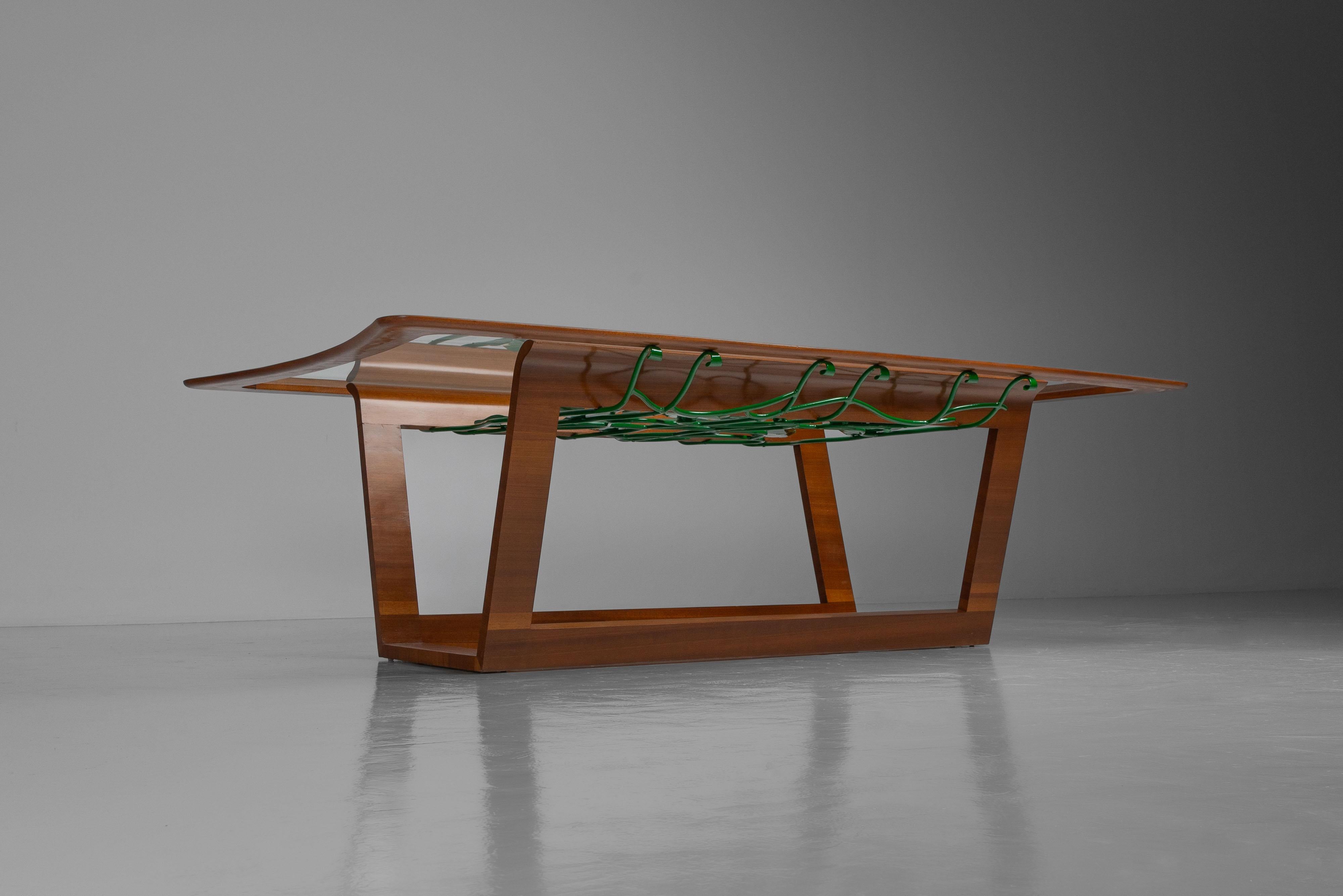 Peint à froid Table de salle à manger de l'école Turin fabriquée en Italie 1940 en vente