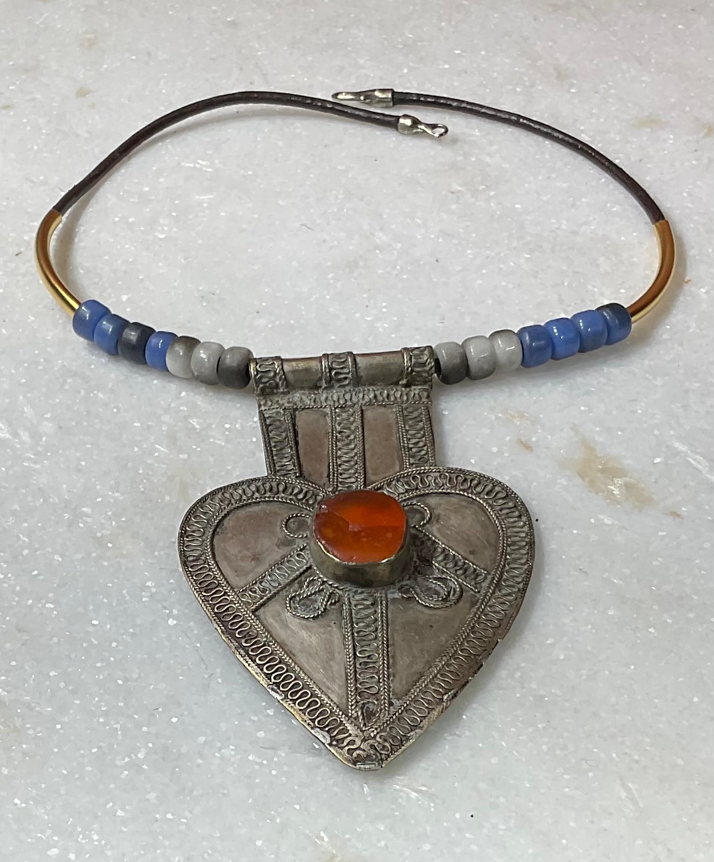 Turkaman Tribal Silver Jewelry Choker In Good Condition For Sale In Delray Beach, FL