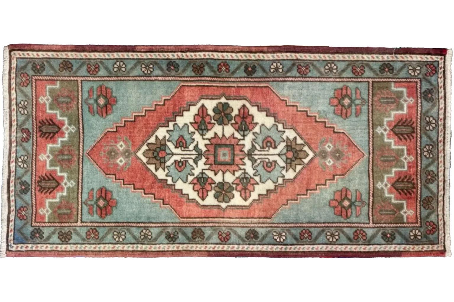 Tribal Turkey Anatolia Small Rug - (22x47) in For Sale
