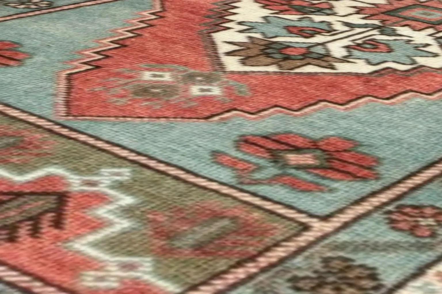 Wool Turkey Anatolia Small Rug - (22x47) in For Sale