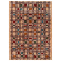 Turkey Anatoly-Teppiche Circa 1940 - Wolle Blau Grün Orange Rot Taupe - 92504