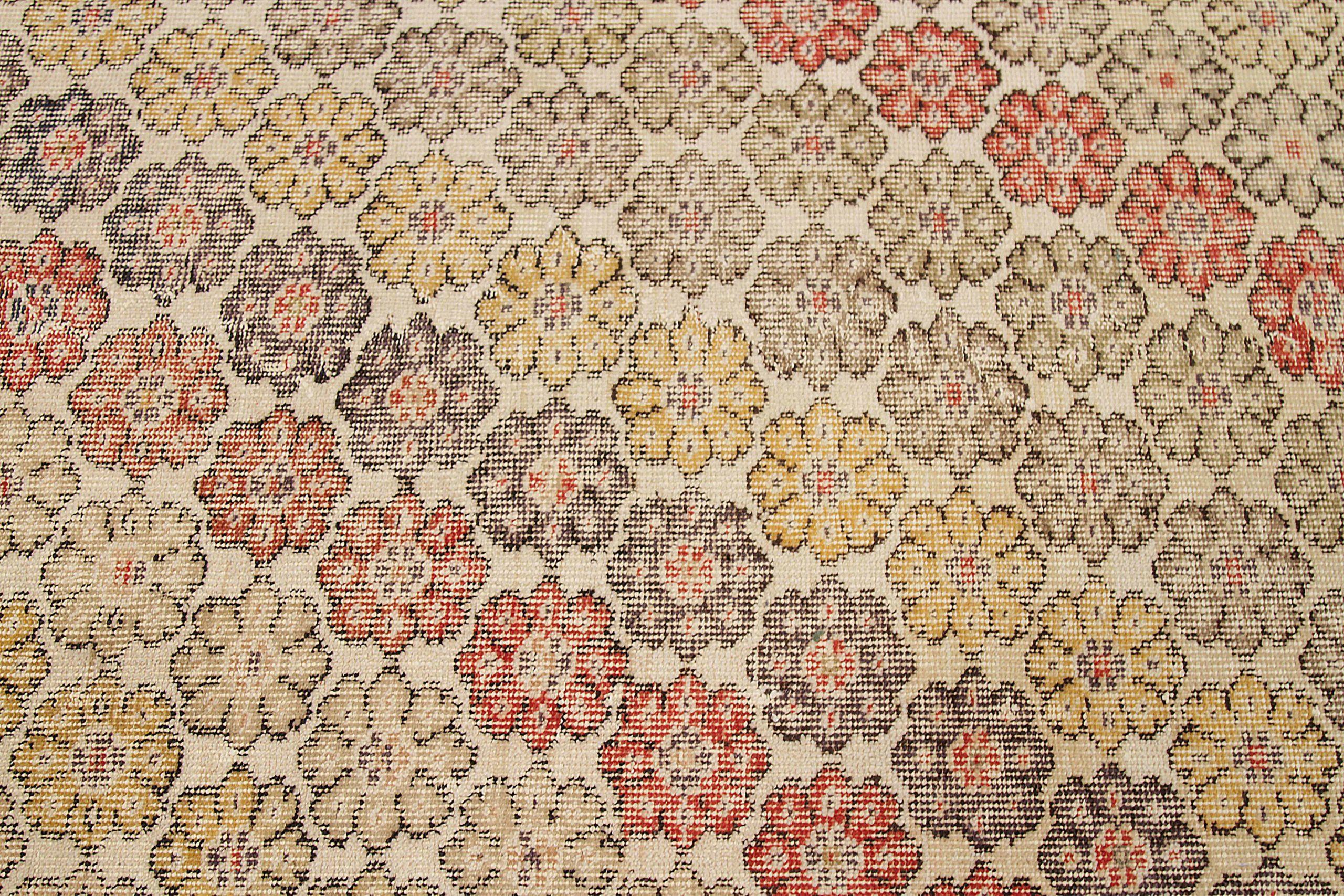 Turquía Anatoly Alfombras Circa 1940 - Lana Azul Marfil Rojo Amarillo Diseño - 92507 siglo XX en venta