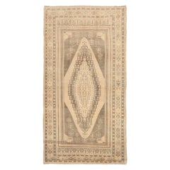 Turkey Anatoly Area Rugs Circa 1940 - Wool Brown Ivory Taupe Design - 92495