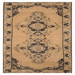 Türkische Anatoly-Teppiche - Wolle Schwarz Elfenbein Design - 92976