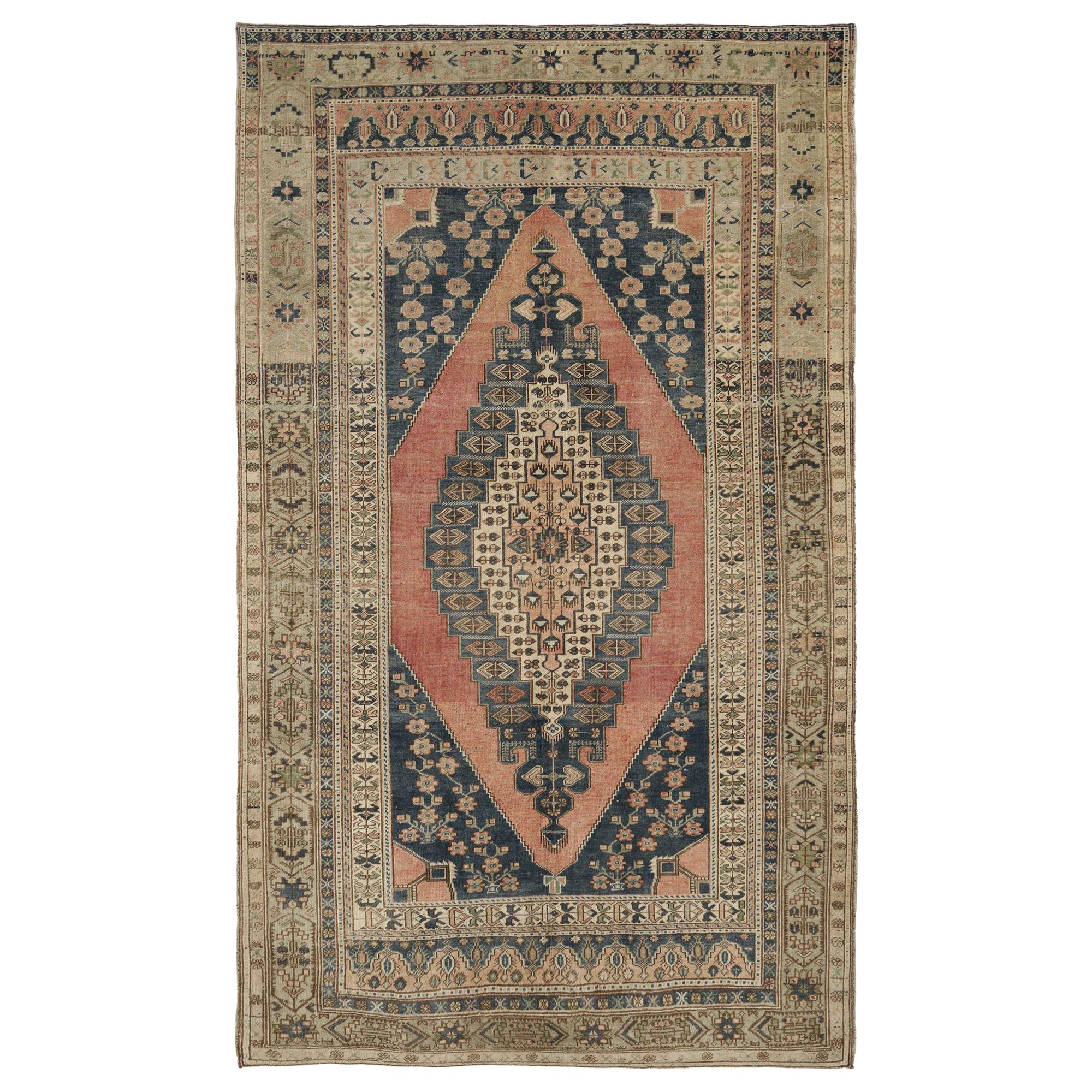 Türkische Anatoly-Teppiche - Wolle Schwarz Elfenbein Rot Design - 93033