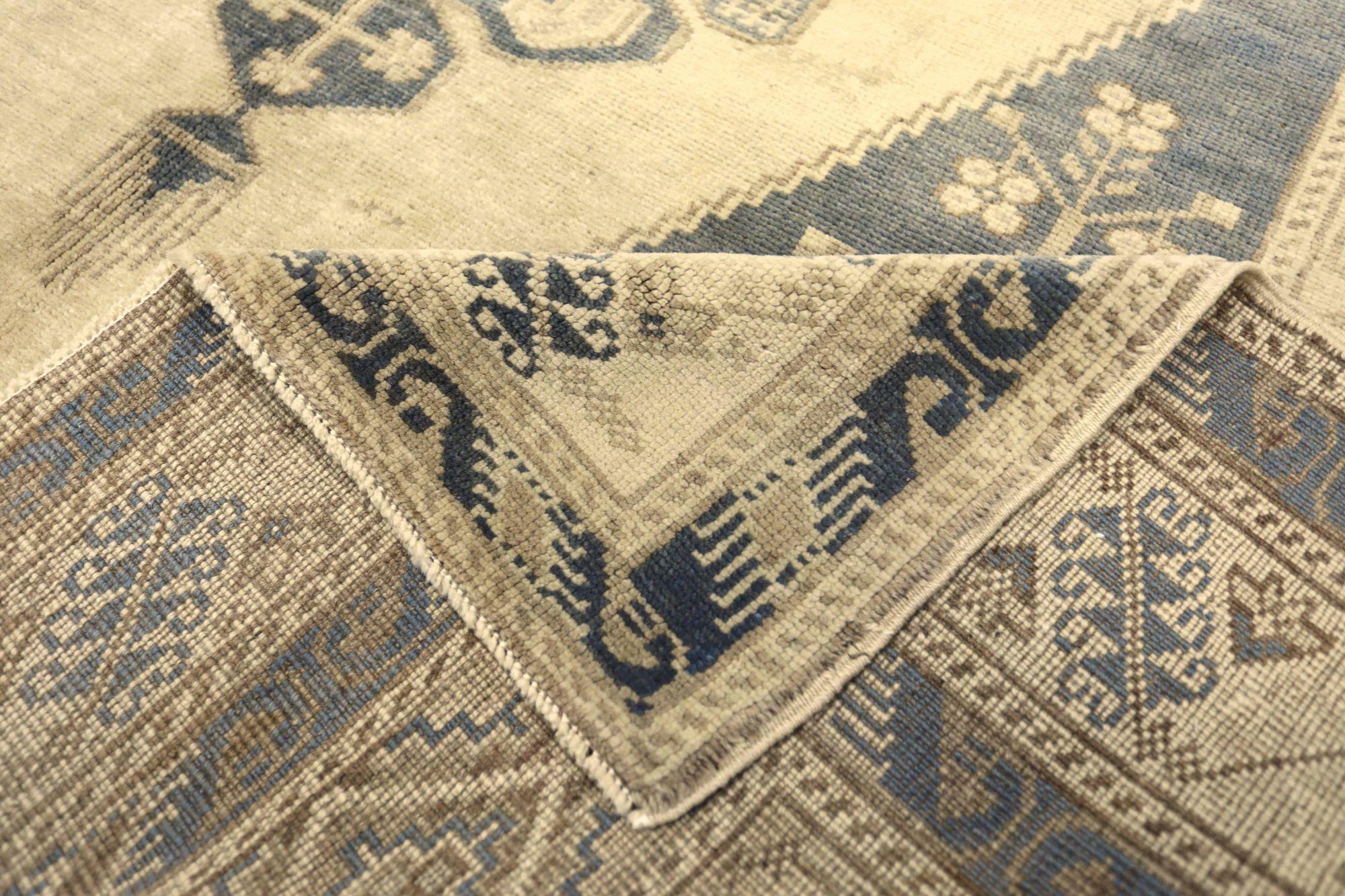 Turkey Anatoly-Teppiche - Wolle Schwarz Elfenbein Taupe Design - 93069 (20. Jahrhundert) im Angebot