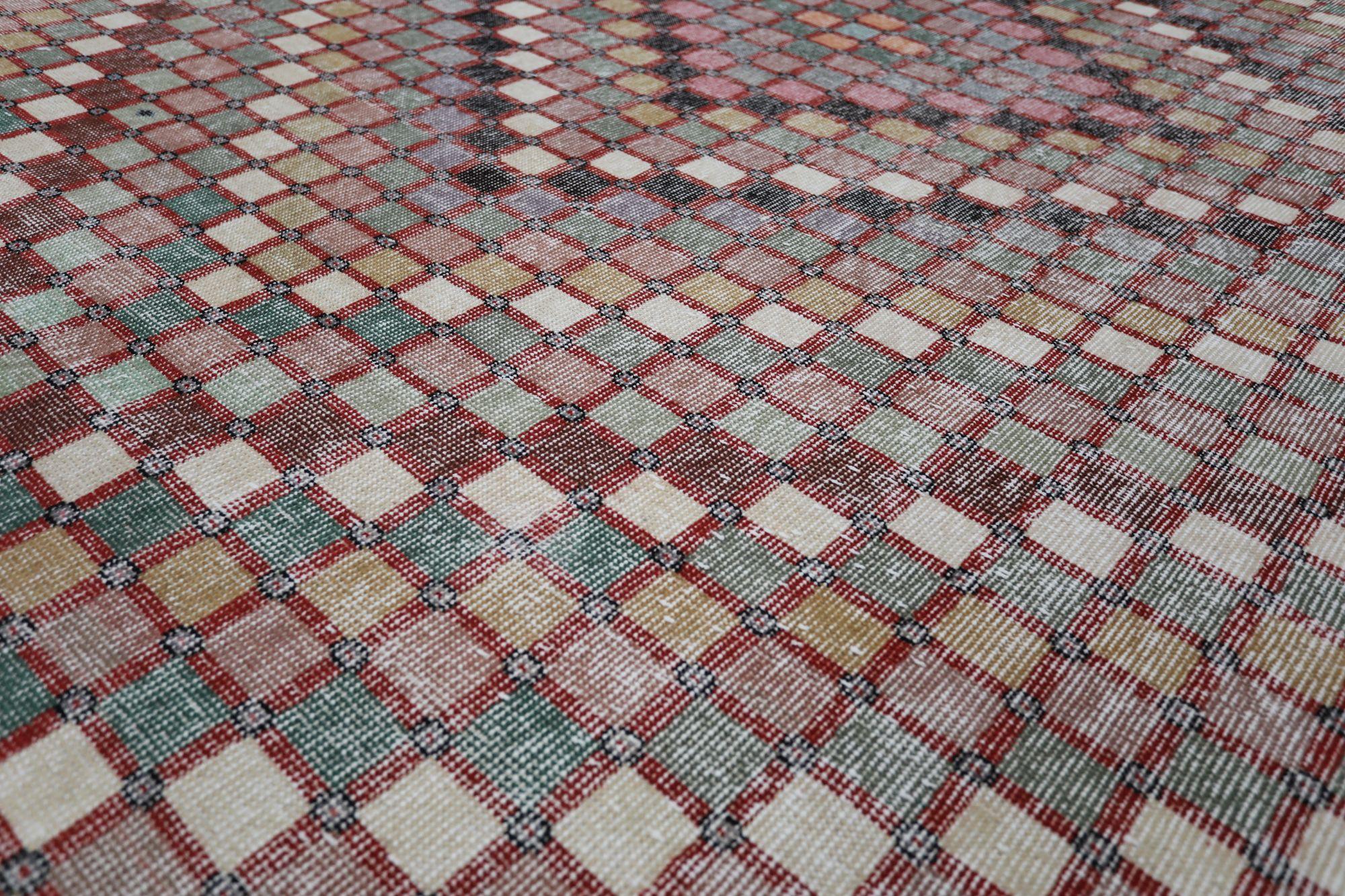 Turkey Anatoly Area Rugs - Wool Blue Brown Green Ivory Pink - 93057 In Excellent Condition For Sale In Dallas, TX