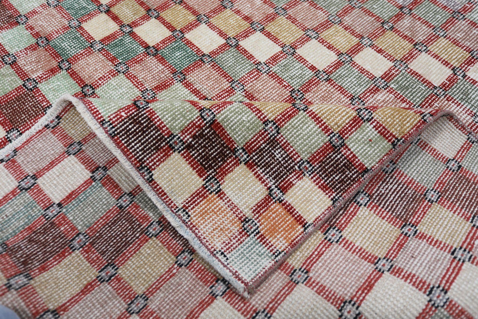 20th Century Turkey Anatoly Area Rugs - Wool Blue Brown Green Ivory Pink - 93057 For Sale