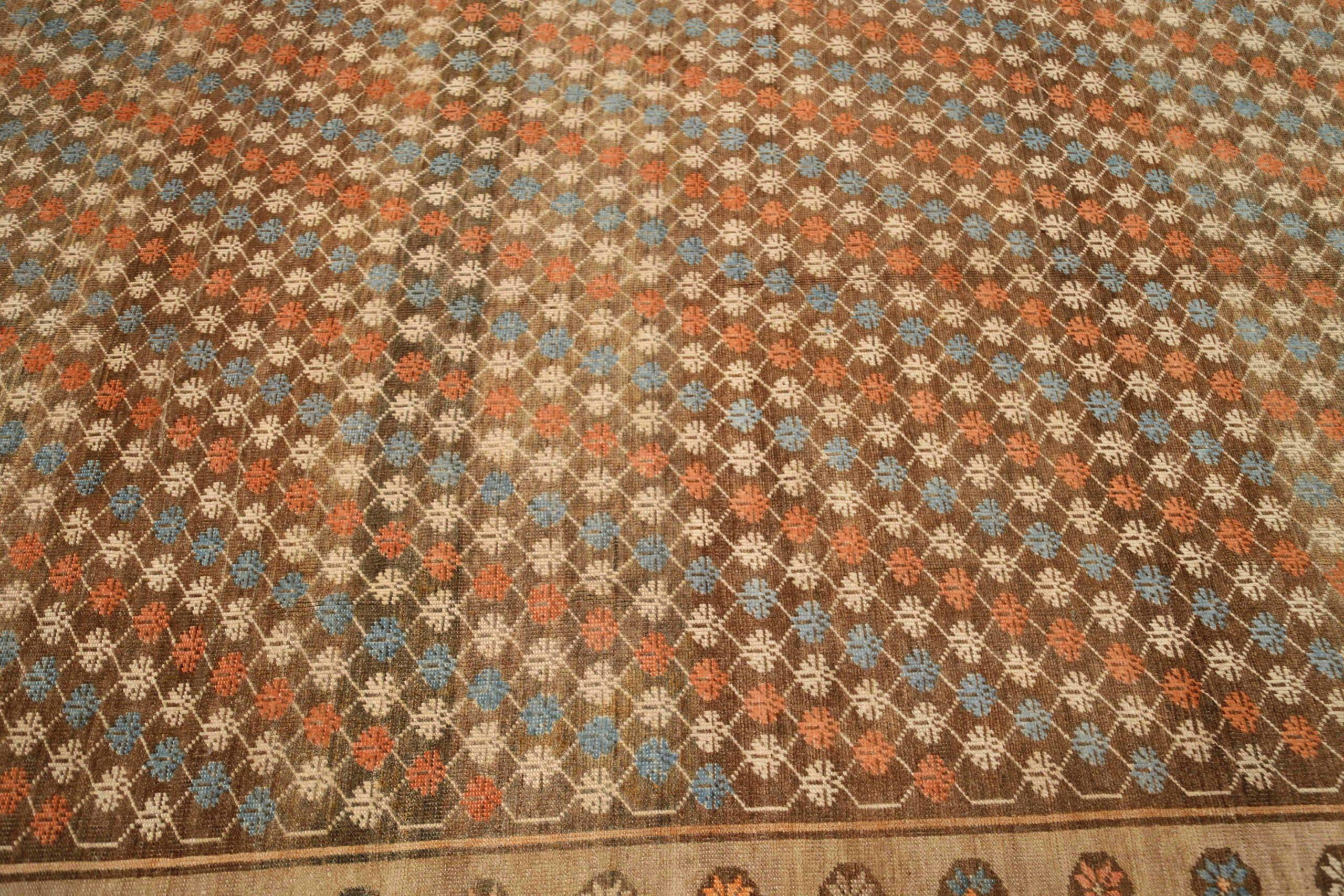 Türkei Anatoly Bereich Teppiche - Wolle Blau Braun Elfenbein Rot Design - 92902 (20. Jahrhundert) im Angebot
