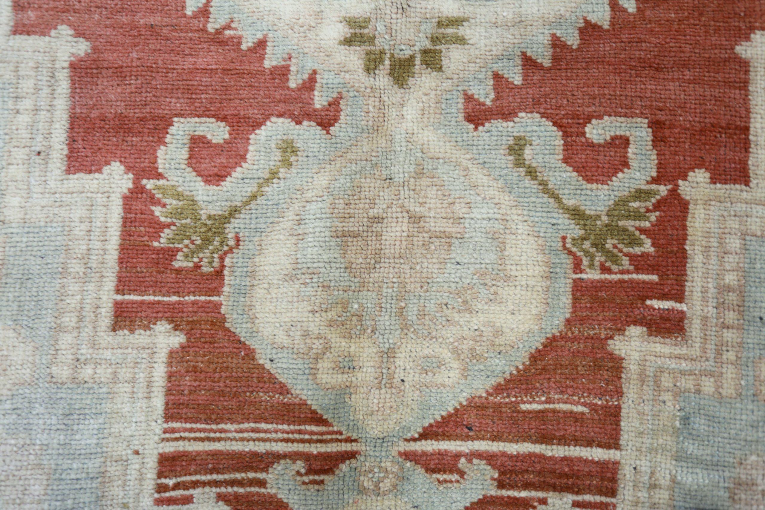 Türkei Anatoly Bereich Teppiche - Wolle Blau Braun Elfenbein Rot Design - 93104 im Zustand „Hervorragend“ im Angebot in Dallas, TX