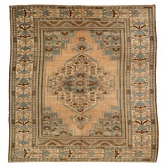 Türkische Anatoly-Teppiche - Wolle Blau Elfenbein Design - 92855