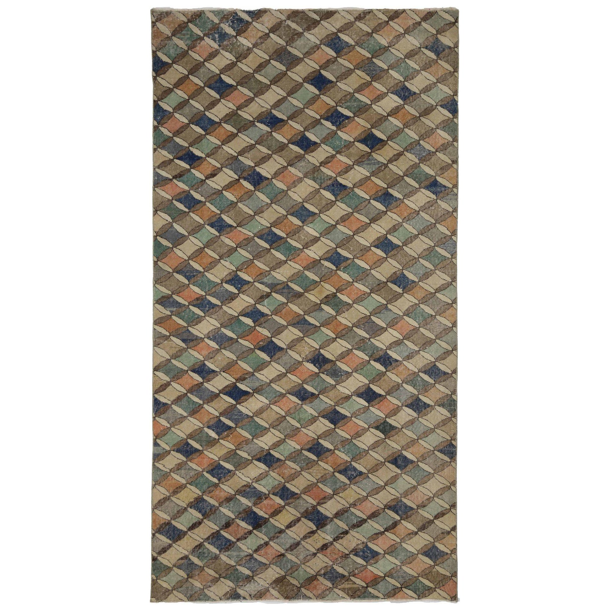 Türkei Anatoly Bereich Teppiche - Wolle Blau Elfenbein Marineblau Rosa - 93059