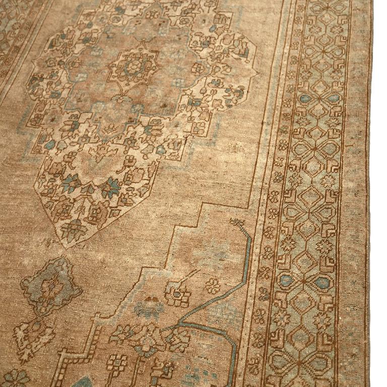 Türkische Anatoly-Teppiche - Wolle Blau Elfenbein Taupe Design - 92946 (20. Jahrhundert) im Angebot