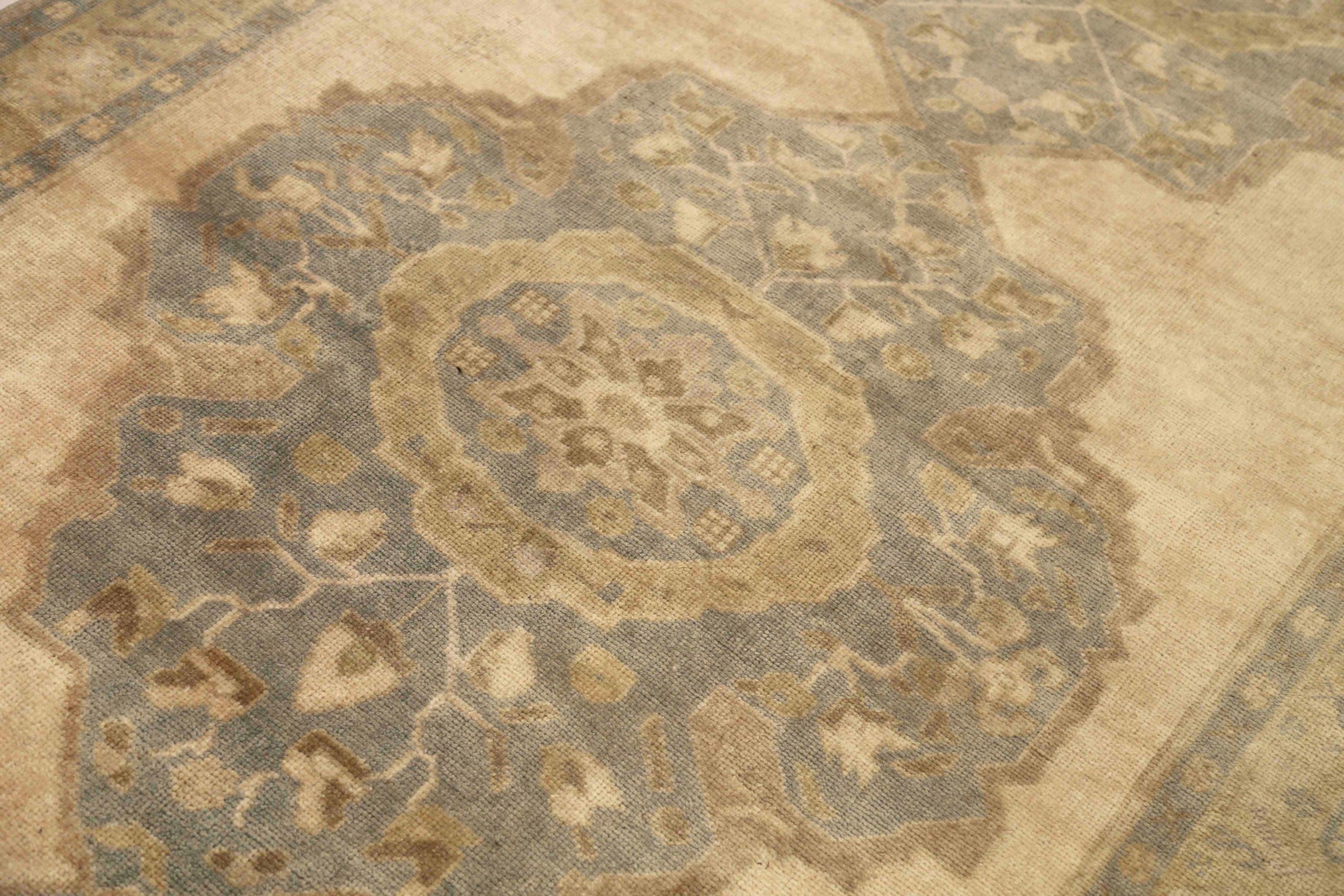 Türkei Anatoly Bereich Teppiche - Wolle Blau Elfenbein Gelb Design - 92916 (Türkisch) im Angebot