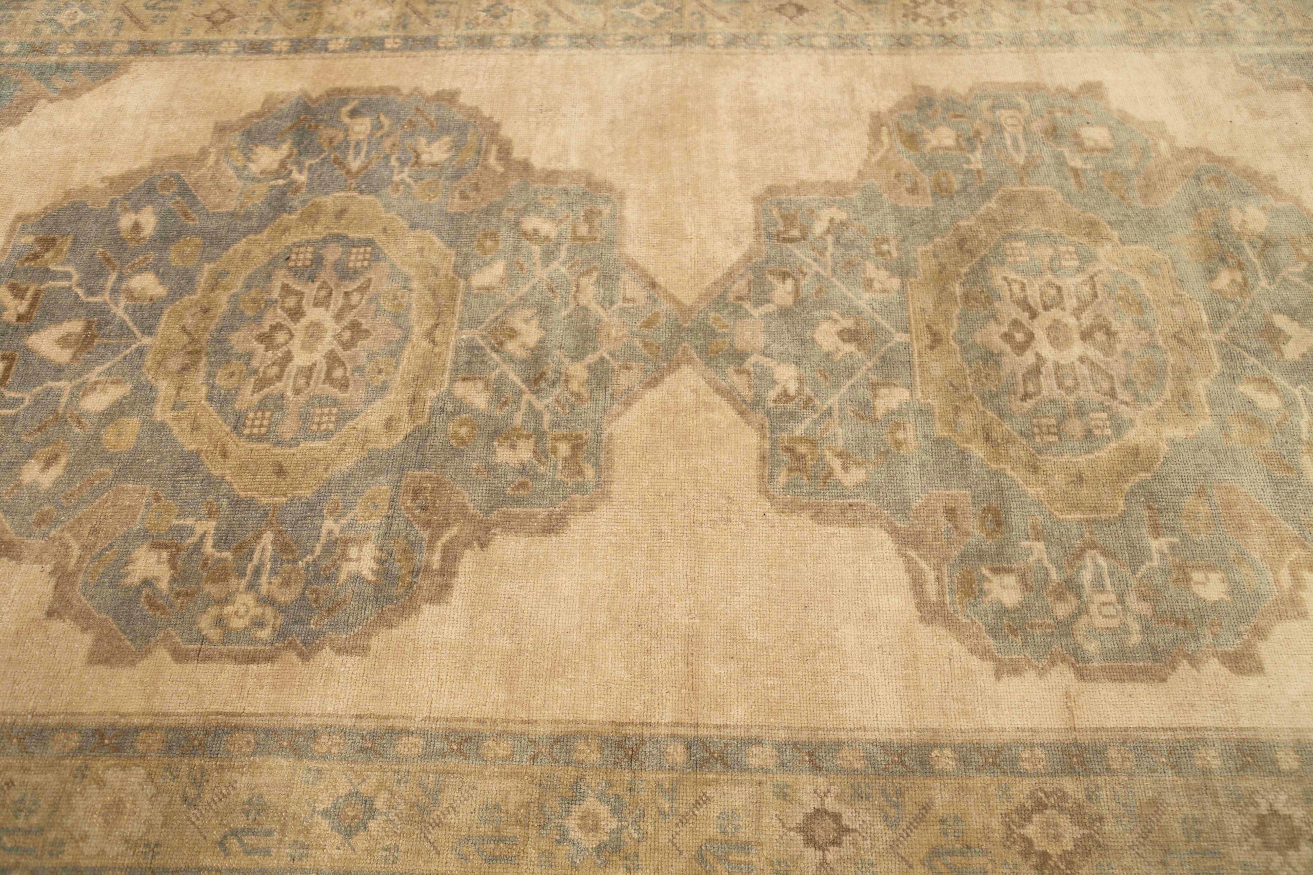 Türkei Anatoly Bereich Teppiche - Wolle Blau Elfenbein Gelb Design - 92916 im Zustand „Hervorragend“ im Angebot in Dallas, TX