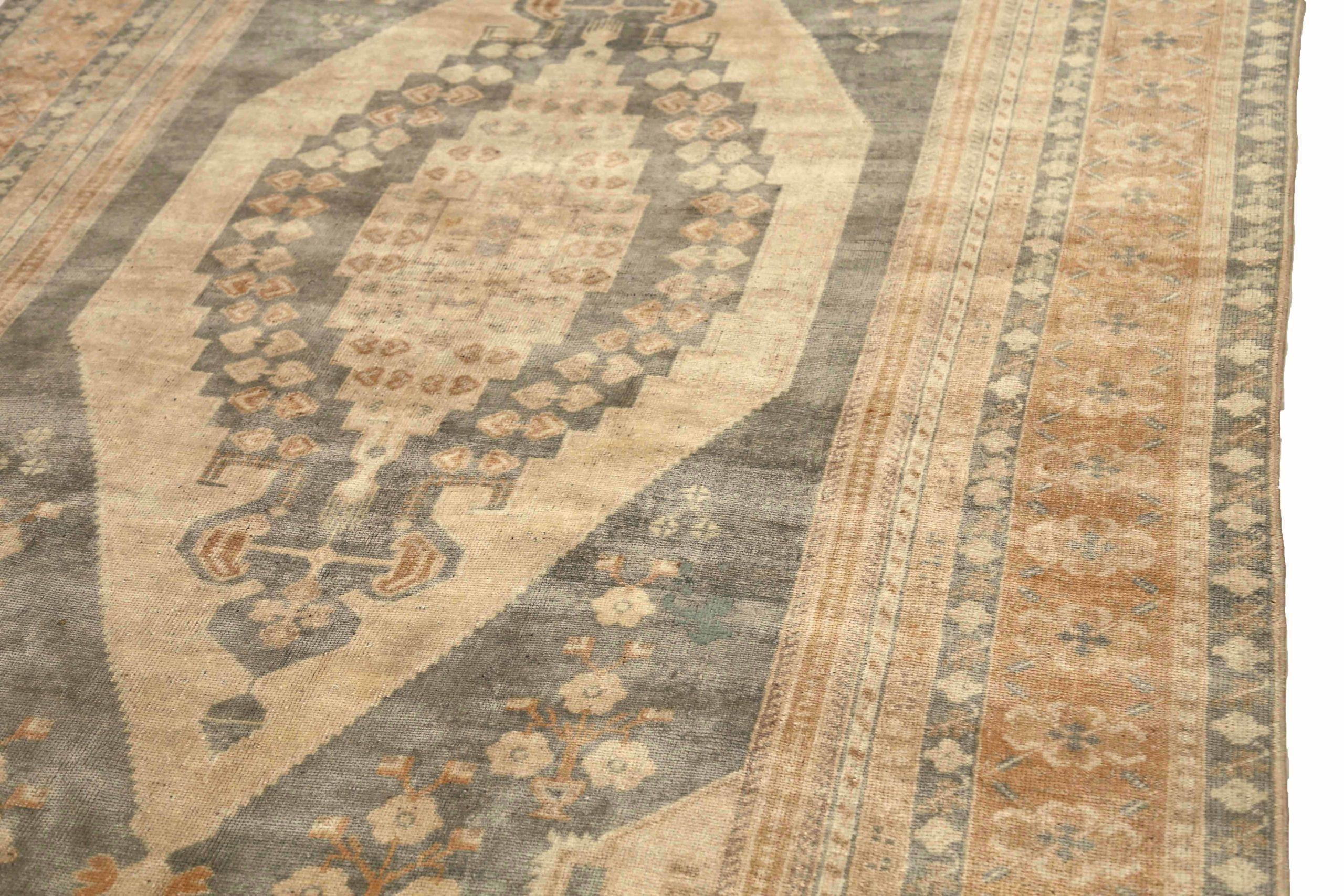 Türkei Anatoly Bereich Teppiche - Wolle Braun Grau Elfenbein Design - 92914 (20. Jahrhundert) im Angebot
