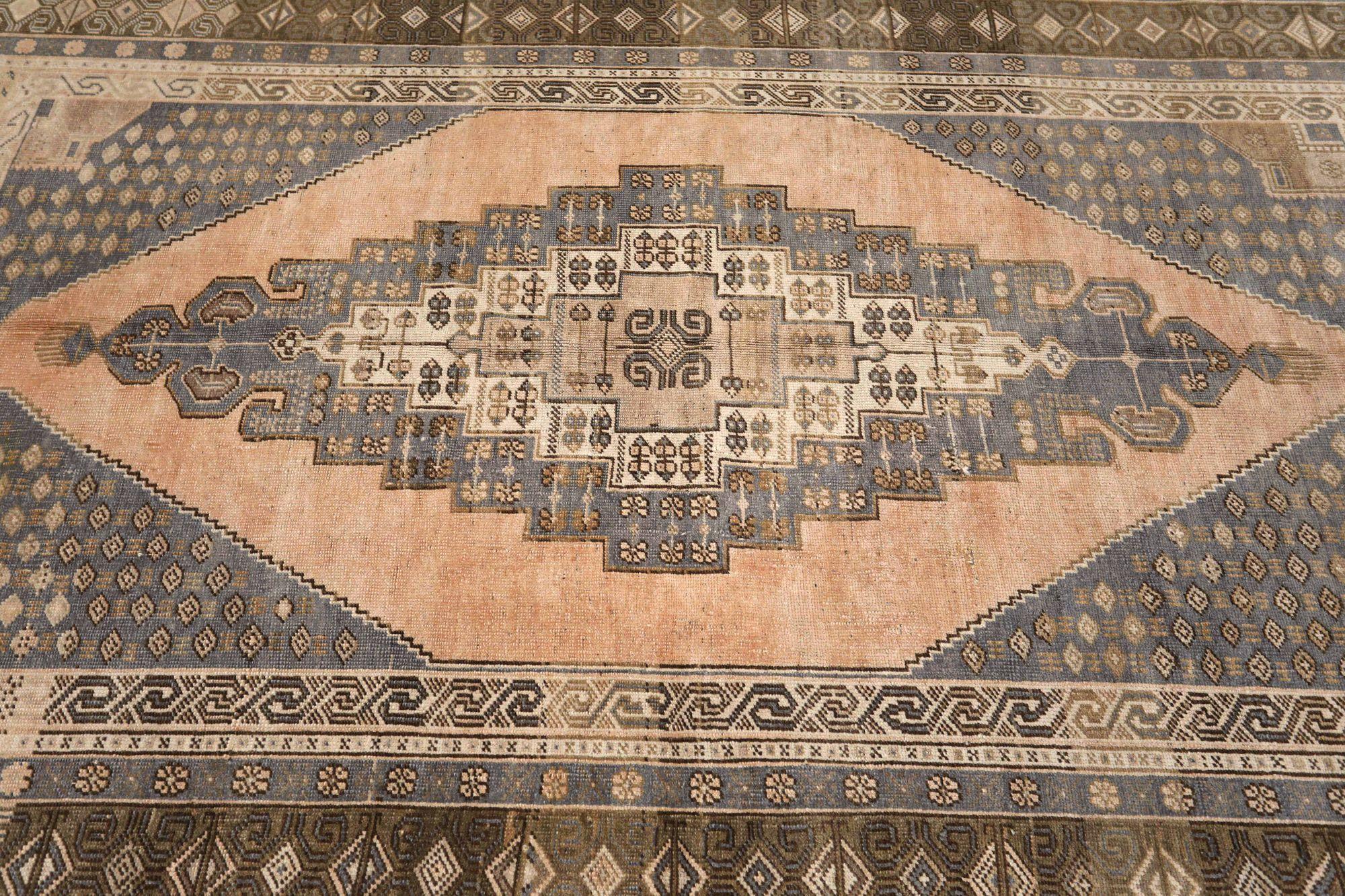 Türkei Anatoly Bereich Teppiche - Wolle Braun Grau Elfenbein Design - 93091 (Türkisch) im Angebot