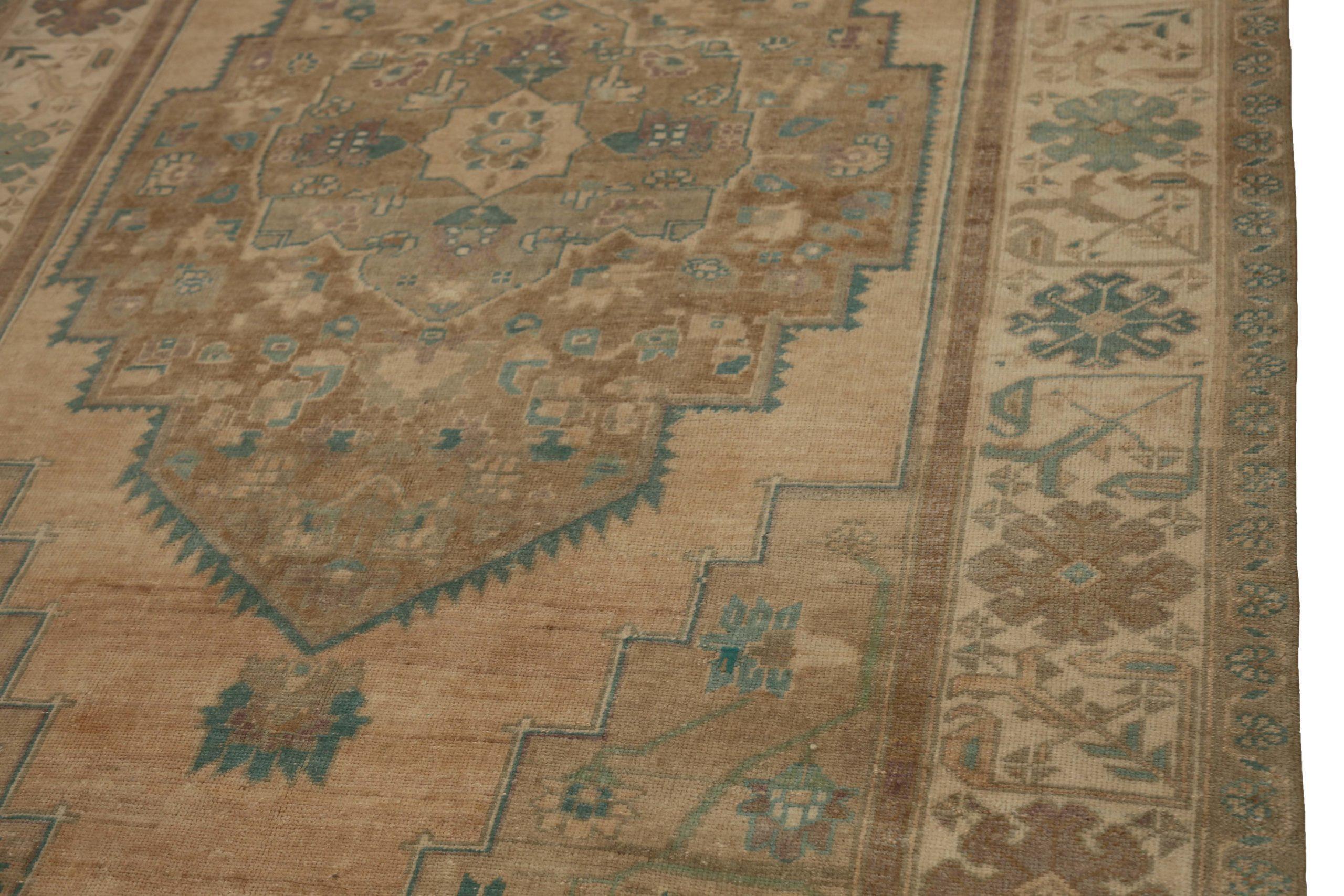 Türkei Anatoly Bereich Teppiche - Wolle Braun Grün Elfenbein Rosa Taupe - 92890 im Zustand „Hervorragend“ im Angebot in Dallas, TX