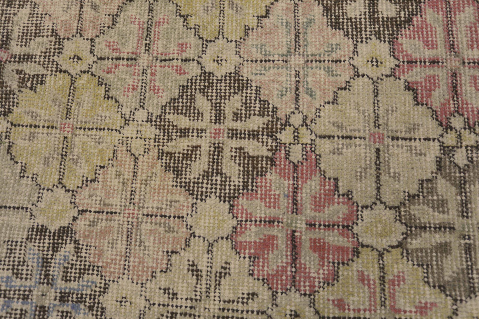 Turkish Turkey Anatoly Area Rugs - Wool Brown Green Red Taupe Design - 93061 For Sale