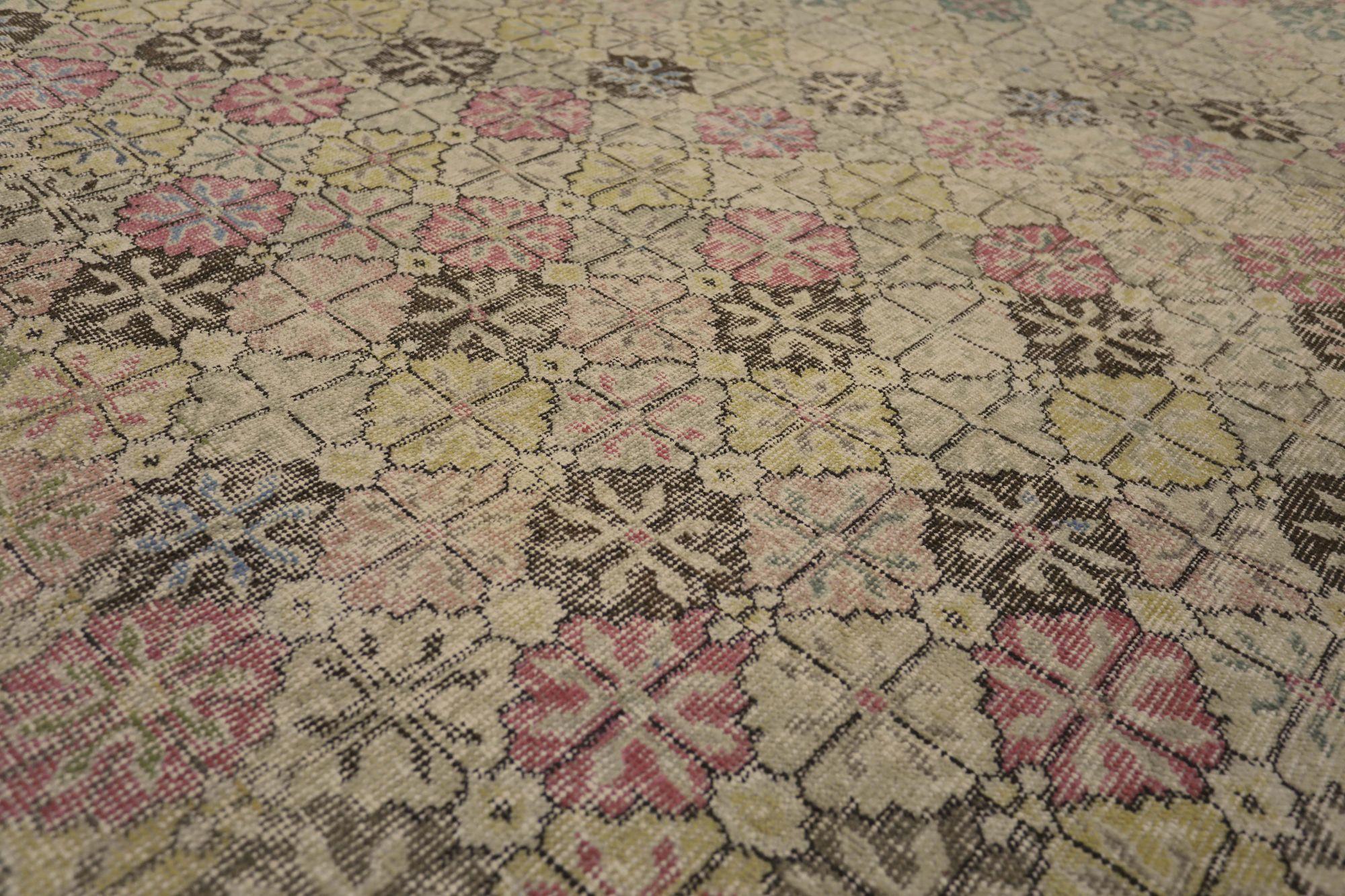 Turkey Anatoly Area Rugs - Wool Brown Green Red Taupe Design - 93061 In Excellent Condition For Sale In Dallas, TX