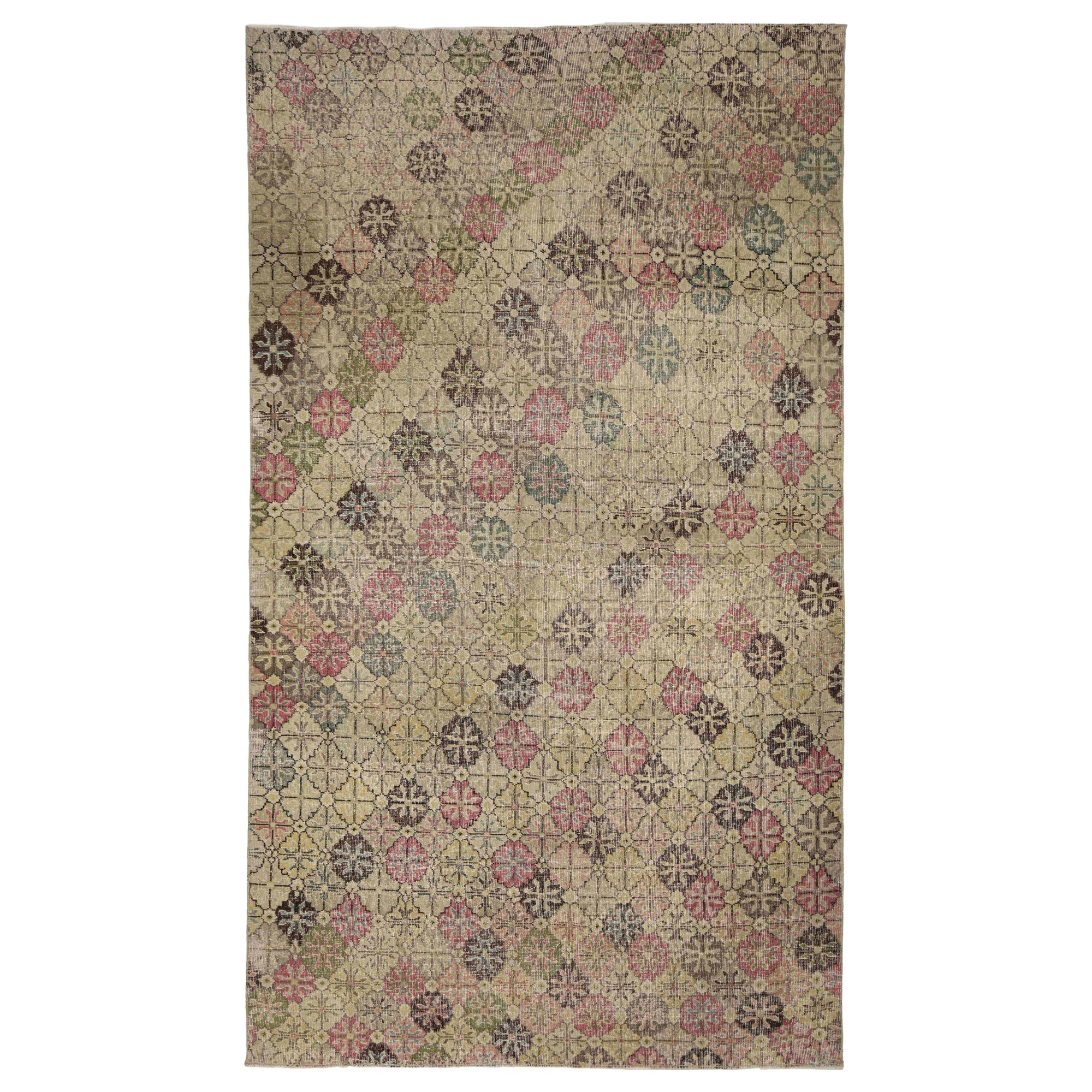 Turkey Anatoly Area Rugs - Wool Brown Green Red Taupe Design - 93061