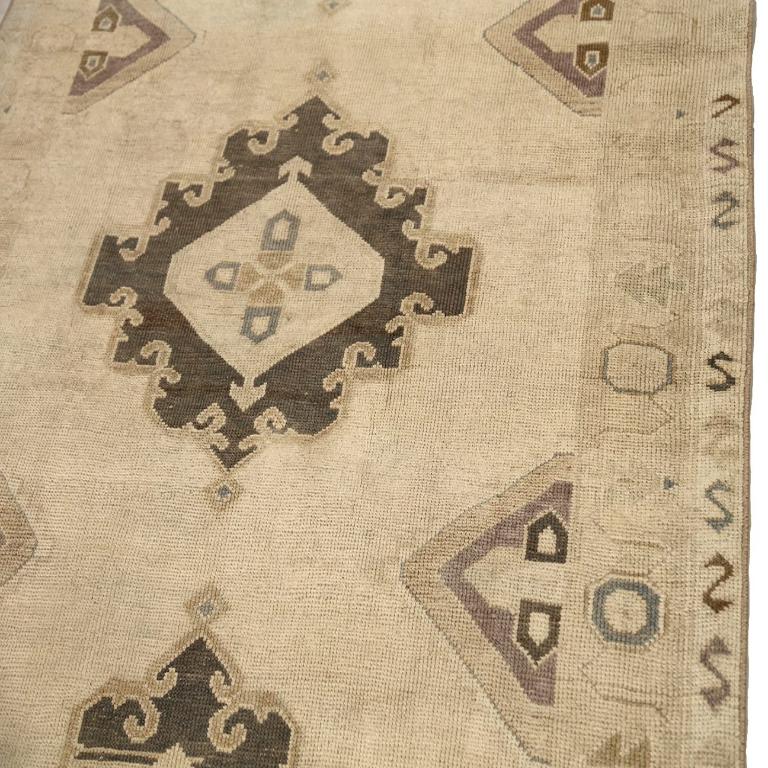 Tappeti Turchia Anatoly - Lana Marrone Avorio Design - 92994 In condizioni ottime in vendita a Dallas, TX