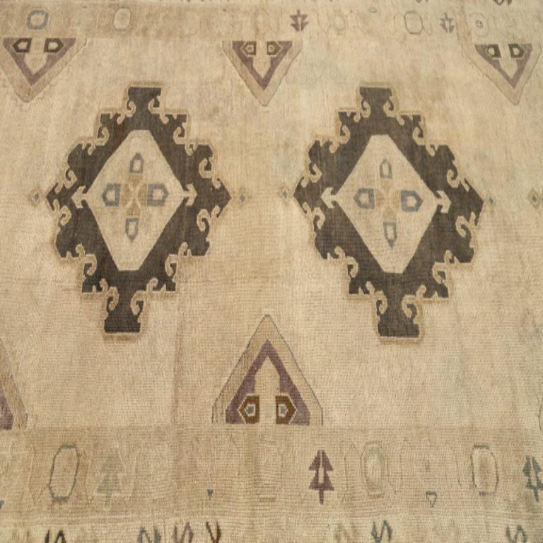 XX secolo Tappeti Turchia Anatoly - Lana Marrone Avorio Design - 92994 in vendita