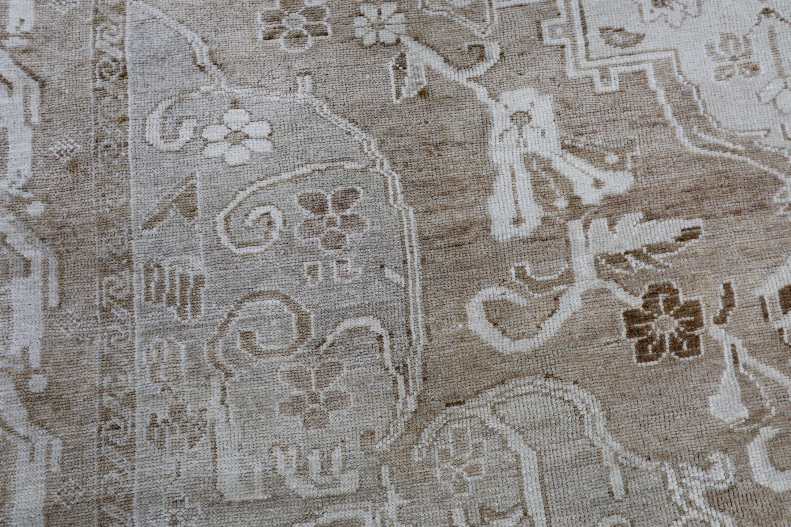 Türkei Anatoly Area Rugs - Wolle Braun Elfenbein Design - 93017 im Zustand „Hervorragend“ im Angebot in Dallas, TX