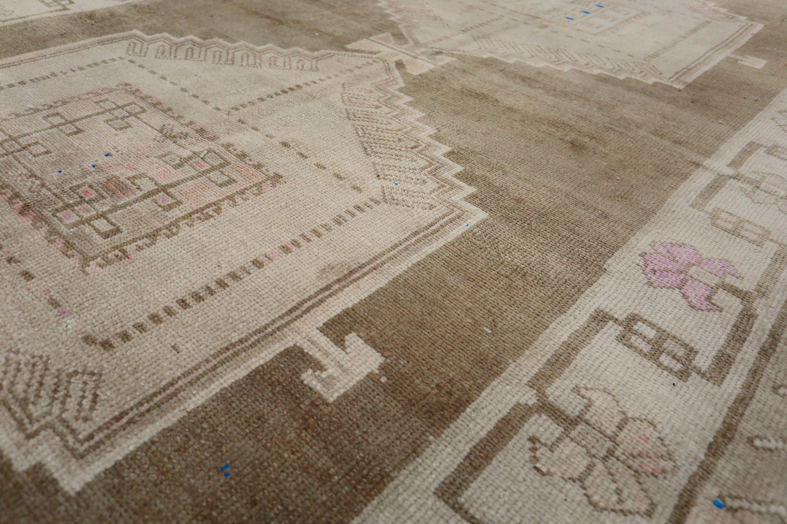 Türkei Anatoly Bereich Teppiche - Wolle Brown Elfenbein Design - 93030 (Türkisch) im Angebot