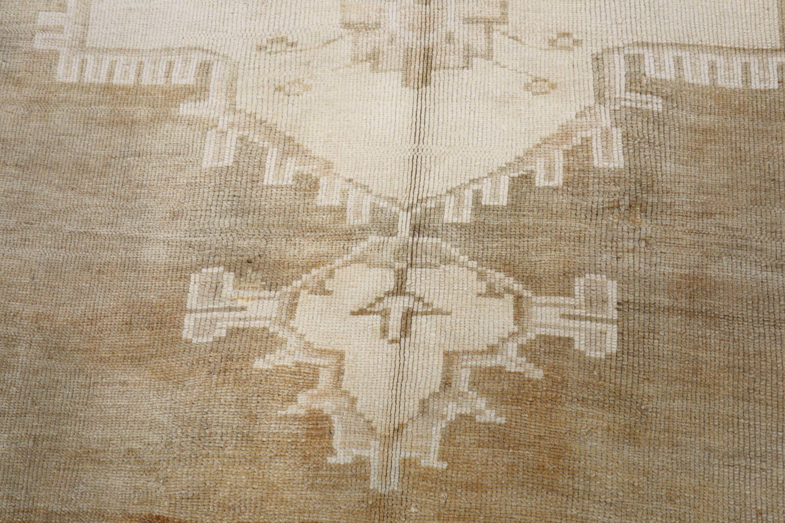 Türkei Anatoly Bereich Teppiche - Wolle Brown Elfenbein Design - 93039 im Zustand „Hervorragend“ im Angebot in Dallas, TX