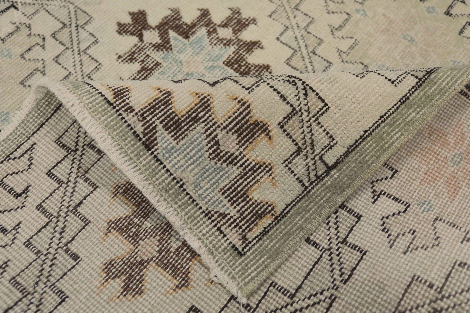 Türkei Anatoly Bereich Teppiche - Wolle Brown Elfenbein Design - 93060 (20. Jahrhundert) im Angebot