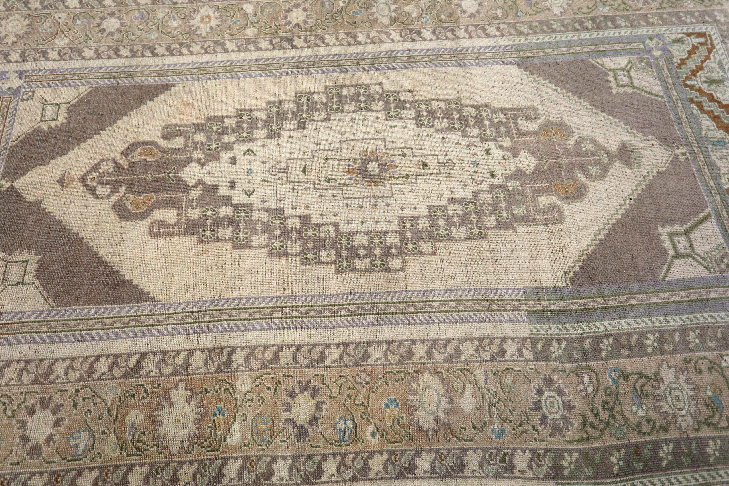 XX secolo Tappeti Turchia Anatoly - Lana Marrone Avorio Design - 93102 in vendita