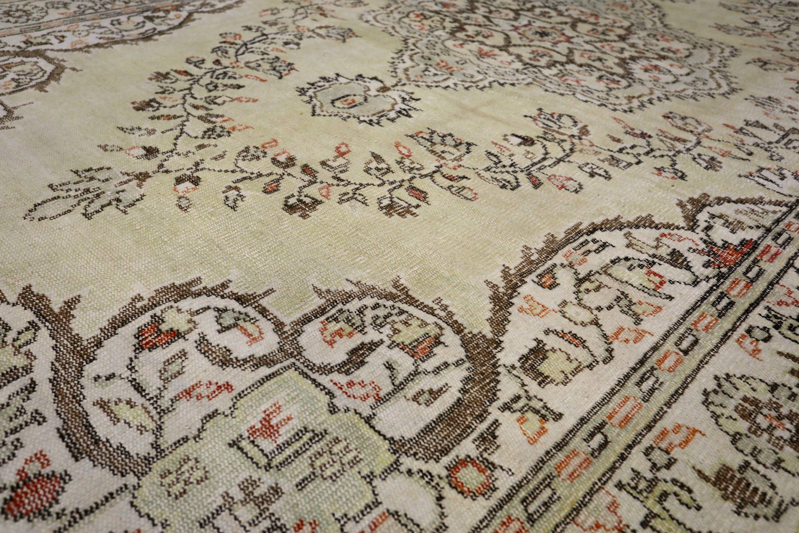 Türkei Anatoly Area Rugs - Wolle Brown Elfenbein Design - 93148 (20. Jahrhundert) im Angebot