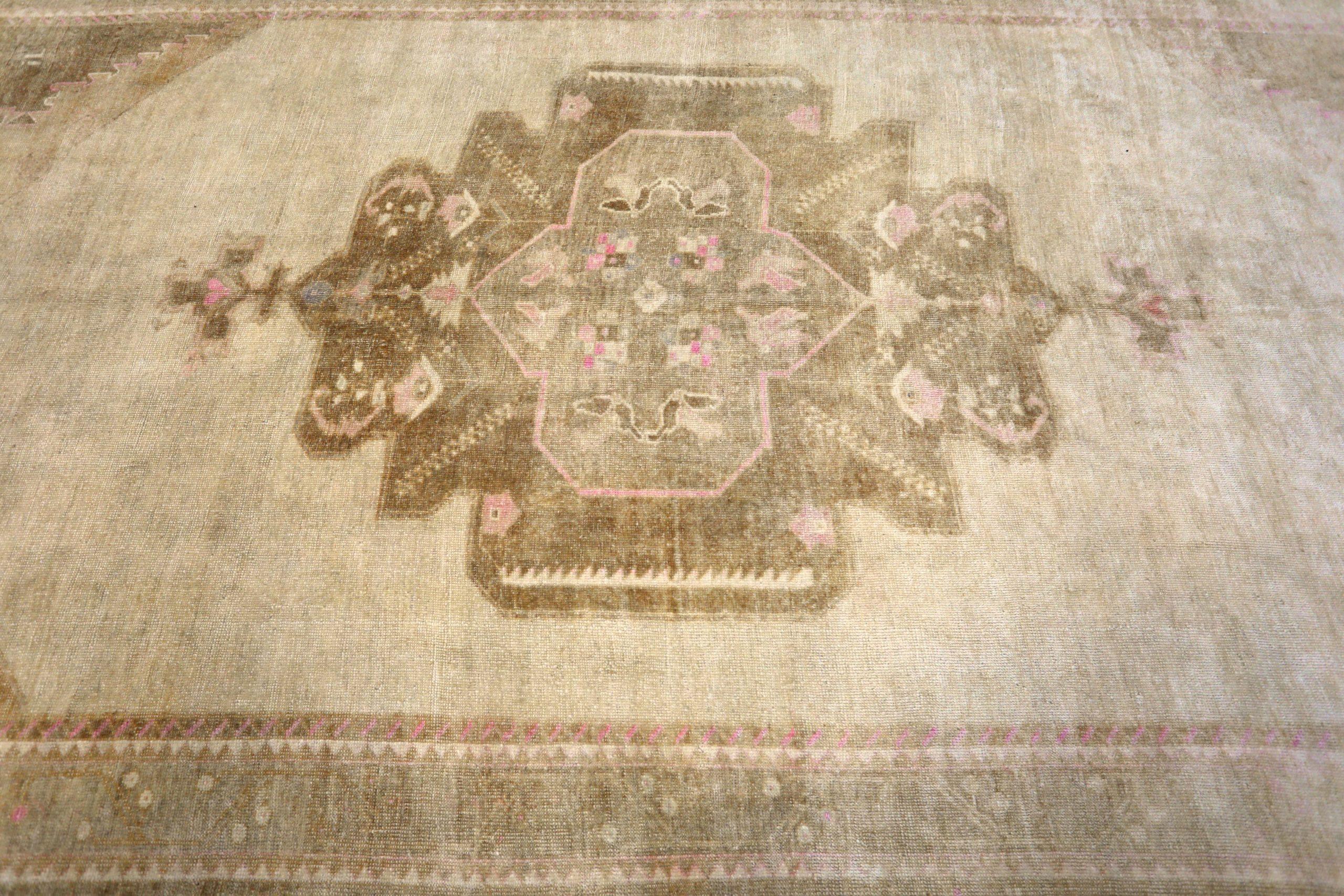 Türkei Anatoly Area Rugs - Wolle Brown Elfenbein Design - 93151 (20. Jahrhundert) im Angebot