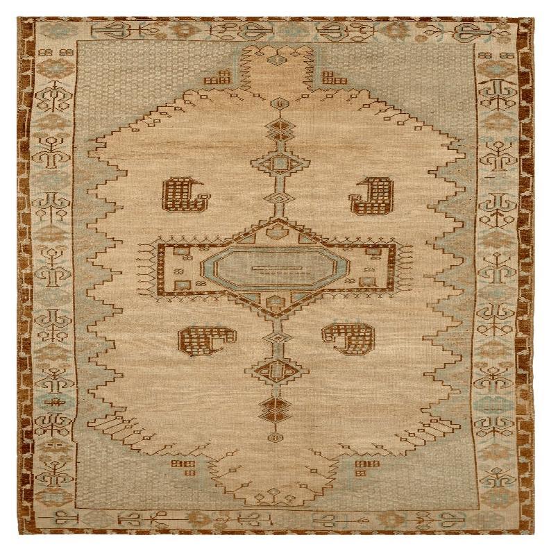 Turkey Anatoly Area Rugs - Wool Brown Ivory Light Blue Design - 92945 en vente