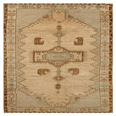 Turkey Anatoly Area Rugs - Wool Brown Ivory Light Blue Design - 92945