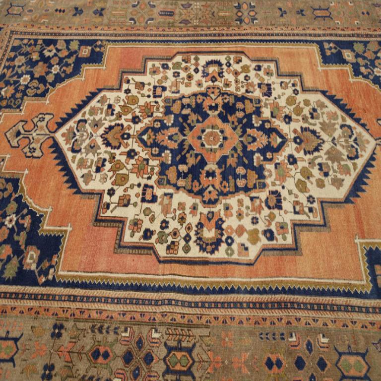 Türkei Anatoly Bereich Teppiche - Wolle Braun Elfenbein Marineblau Rosa - 92992 (20. Jahrhundert) im Angebot