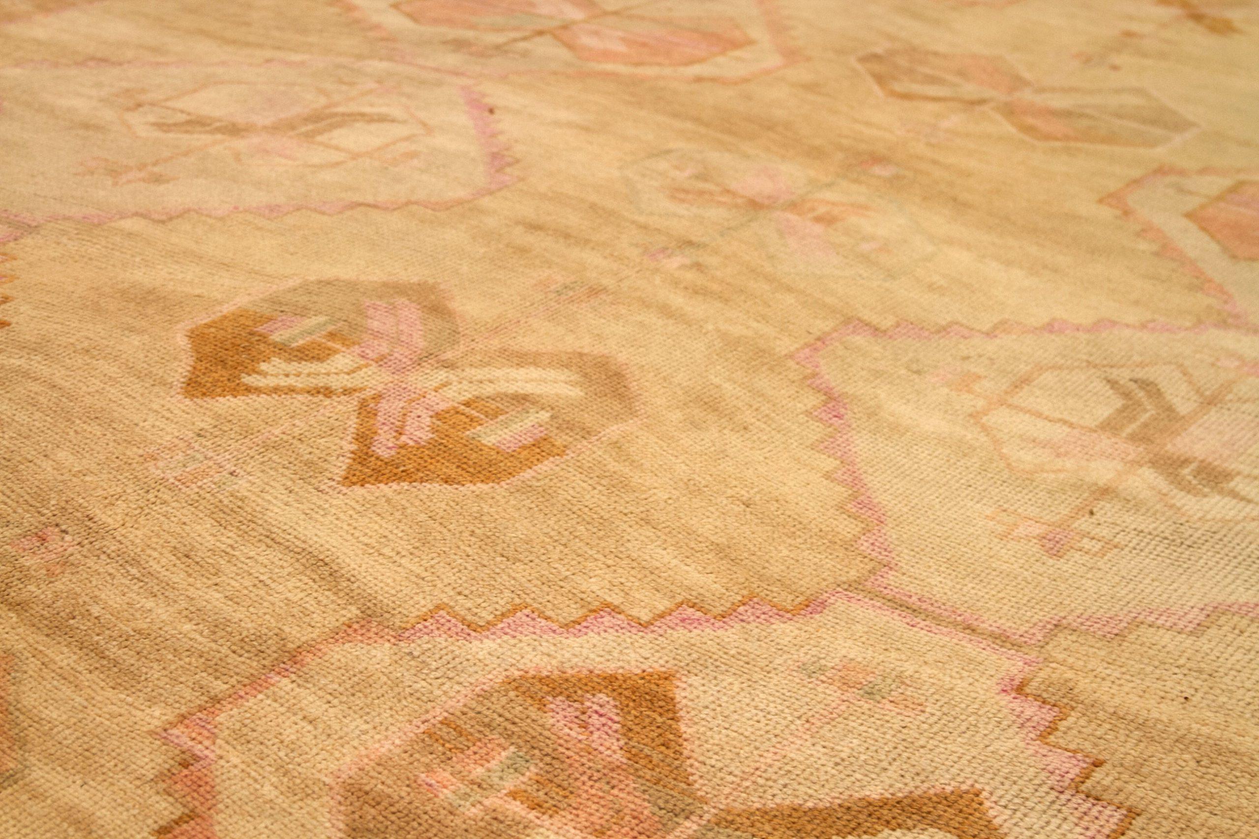 Türkei Anatoly Bereich Teppiche - Wolle Brown Elfenbein Rosa Design - 92785 (Türkisch) im Angebot