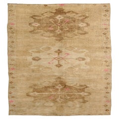 Türkei Anatoly Bereich Teppiche - Wolle Braun Elfenbein Rosa Design - 92850