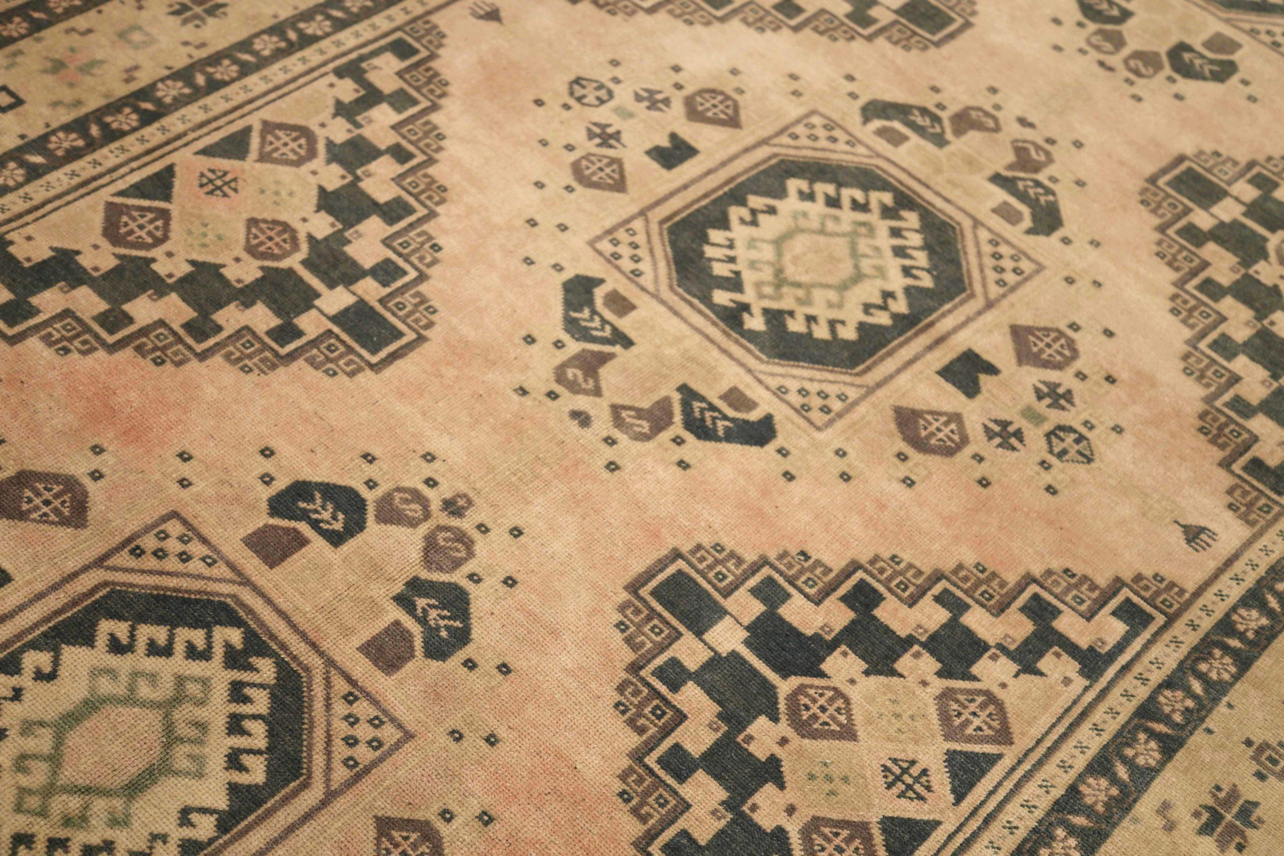 Türkei Anatoly Bereich Teppiche - Wolle Brown Elfenbein Rosa Design - 92904 (Türkisch) im Angebot