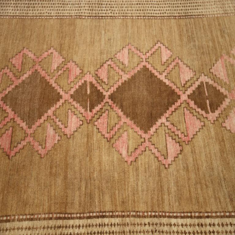 Türkei Anatoly Bereich Teppiche - Wolle Braun Elfenbein Rosa Design - 92937 (20. Jahrhundert) im Angebot